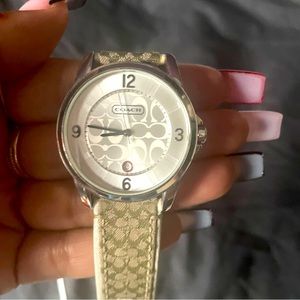 Coach Genuine Leather Band- Watch